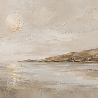 Where Earth Meets the Sea | Large Textured Coastal Landscape Painting