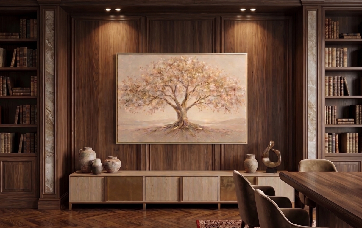 Roots of Light | Large Gold Tree of Life Painting - Image 5
