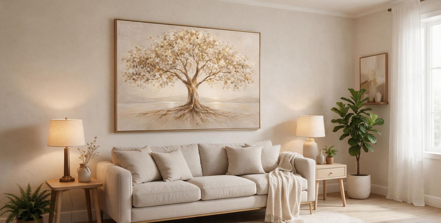 Roots of Light | Large Gold Tree of Life Painting - Image 3