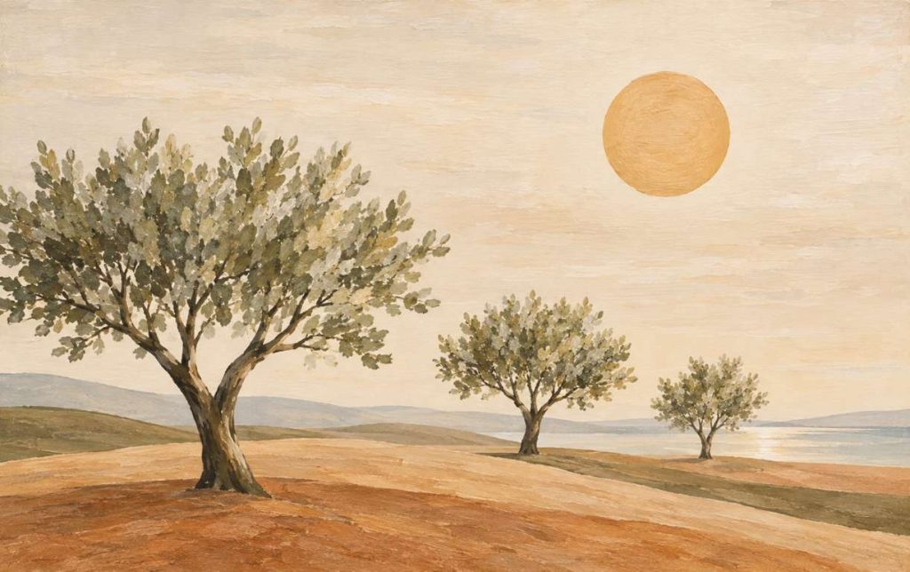 Olive Sun | Large Mediterranean Landscape Painting