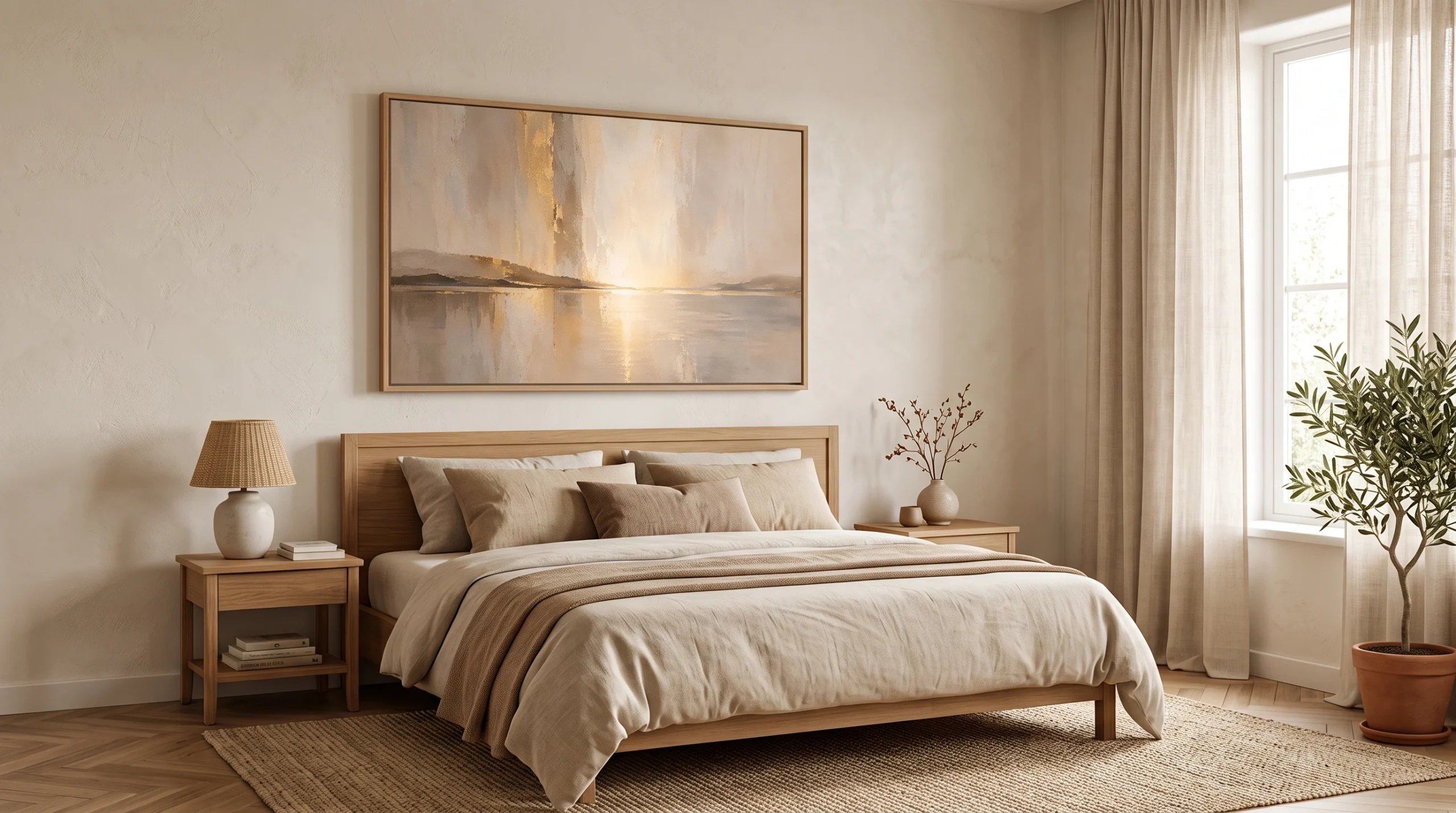 Sculpted Earth | Large Neutral Abstract Landscape Painting - Image 2