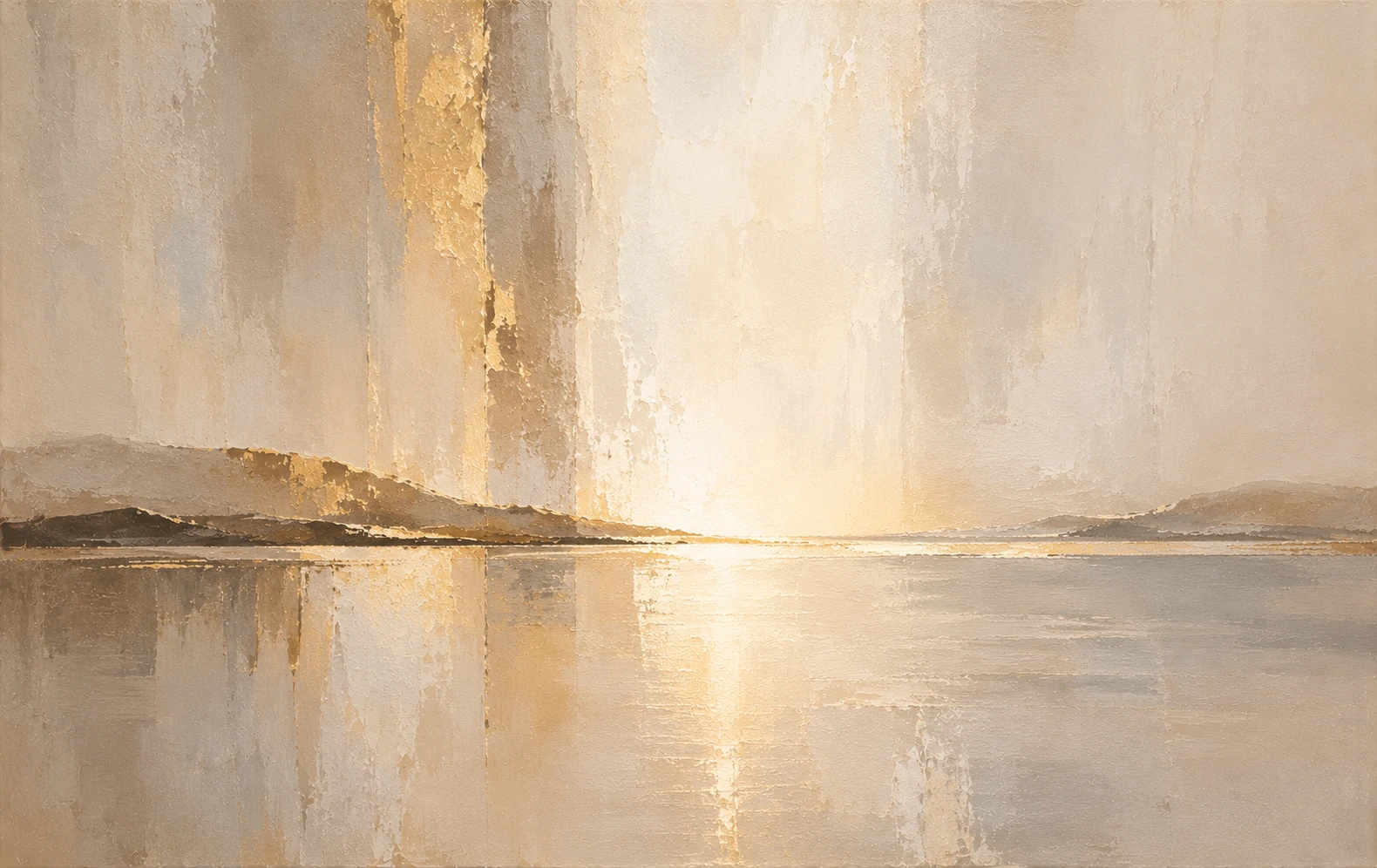 Sculpted Earth | Large Neutral Abstract Landscape Painting