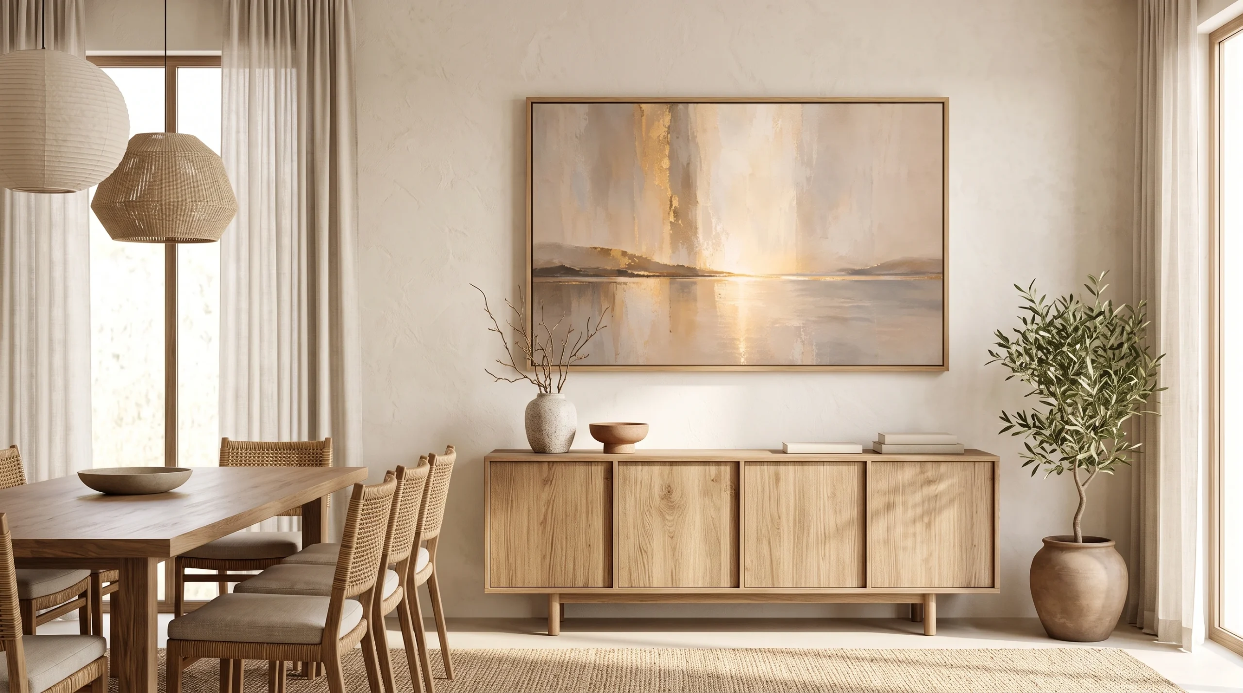 Sculpted Earth | Large Neutral Abstract Landscape Painting - Image 5